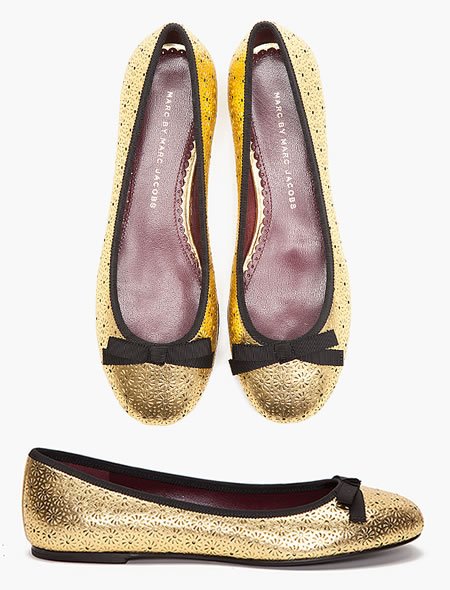 Goldige Ballerinas von Marc Jacobs