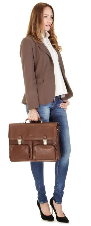 piké Aktentasche Echt Leder