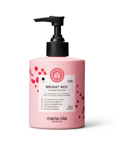 Maria Nila Bright Red Colour Refresh Farbmaske für rote haare, vegane Pflege ohne Sulfate und Parabene.