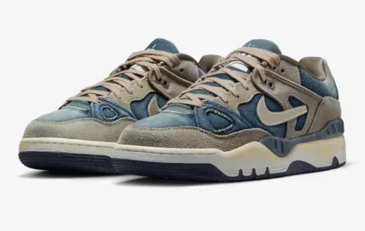 Nike x Levi’s x Nigo – limitierter Denim-Air Force 3 mit stone-washed Denim, beigen Wildleder-Overlays und gealterter Zwischensohle