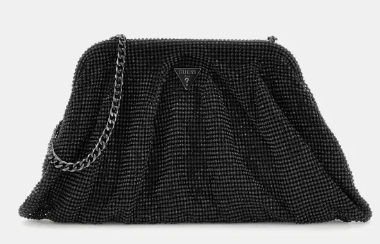 GUESS Clutch Zalina Strass-Netzstoff.