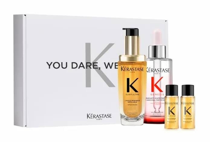 Kérastase Pflegeset mit Haaröl, Serum und Pflege-Duo für geschwächtes Haar