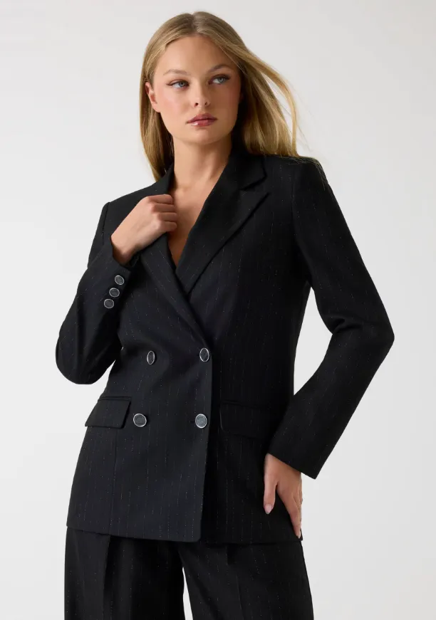 GUESS Zweireihiger Nadelstreifen-Blazer