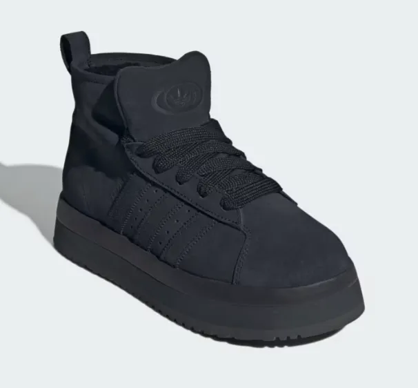 adidas Campus 00er Winter halbhoher Sneaker in Schwarz für kalte Tage