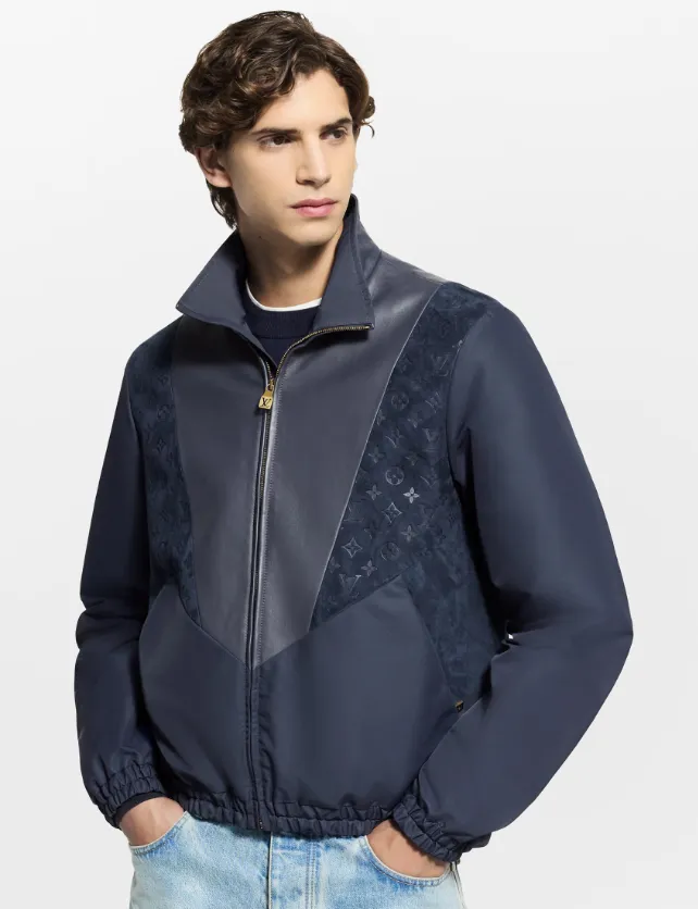 Álvaro Arbeloa in Leder-Sportjacke von Louis Vuitton