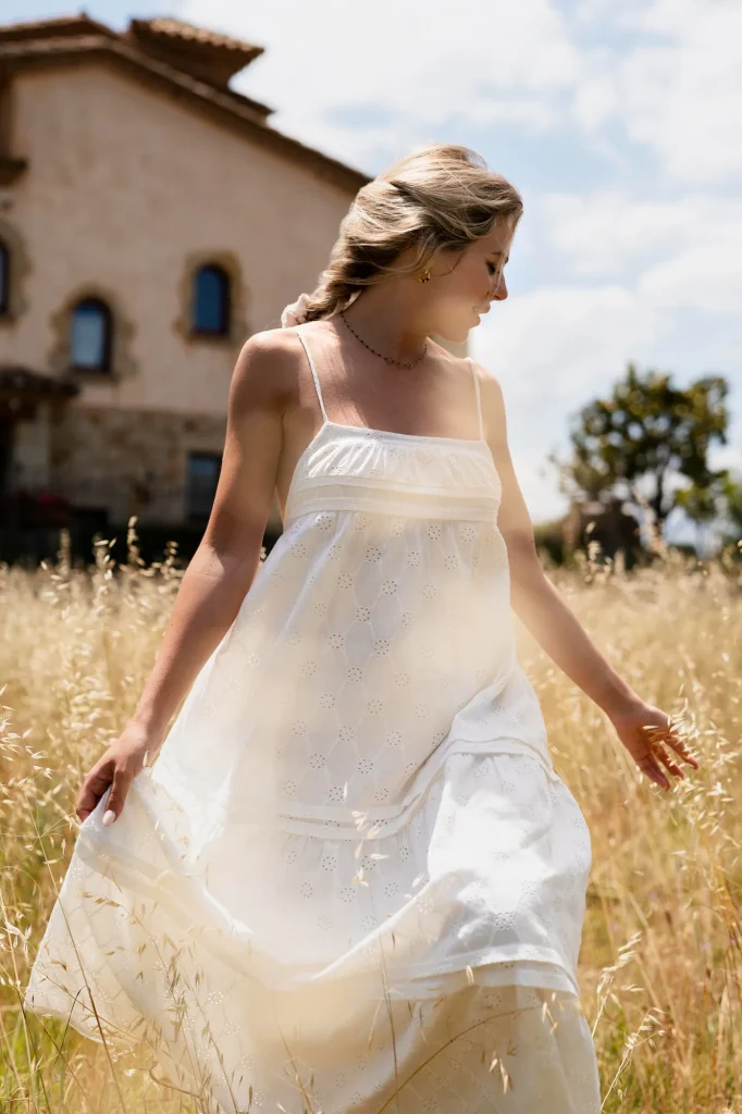 Ein Musselin-Kleid im Sommer