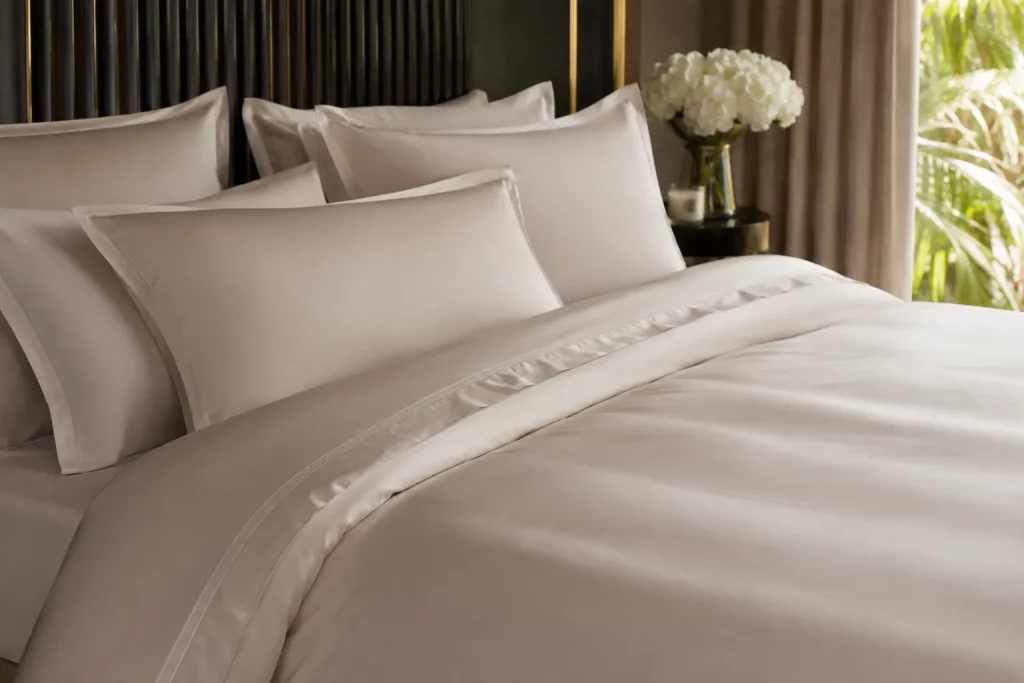 Ein luxuriöses Schlafzimmer mit hochwertigen Bettwaren