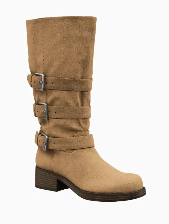 Bershka Biker-Stiefel mit Schnallen