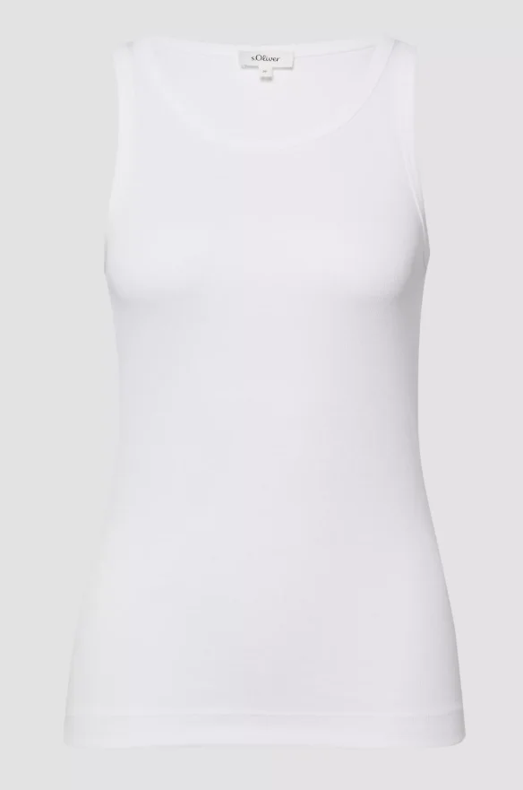 s.Oliver x Heidi Klum: Geripptes Tanktop im Slim Fit