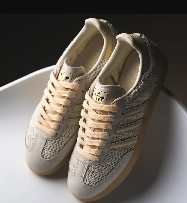 Adidas samba og w *woven* Off White / Warm Vanilla / Gum 3