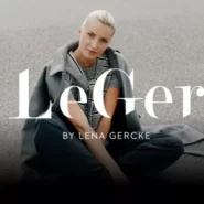 Lena Gercke in einer LeGer by Lena Gercke Kampagne – moderne Mode mit minimalistischer Eleganz.